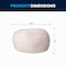 Flash Furniture Bean Bag Chair, White Back, 42 in W 42" L 19" H DG-BEAN-LARGE-FUR-WH-GG - alternate 9